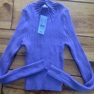 Pacsun LA Hearts purple ribbed mock turtleneck